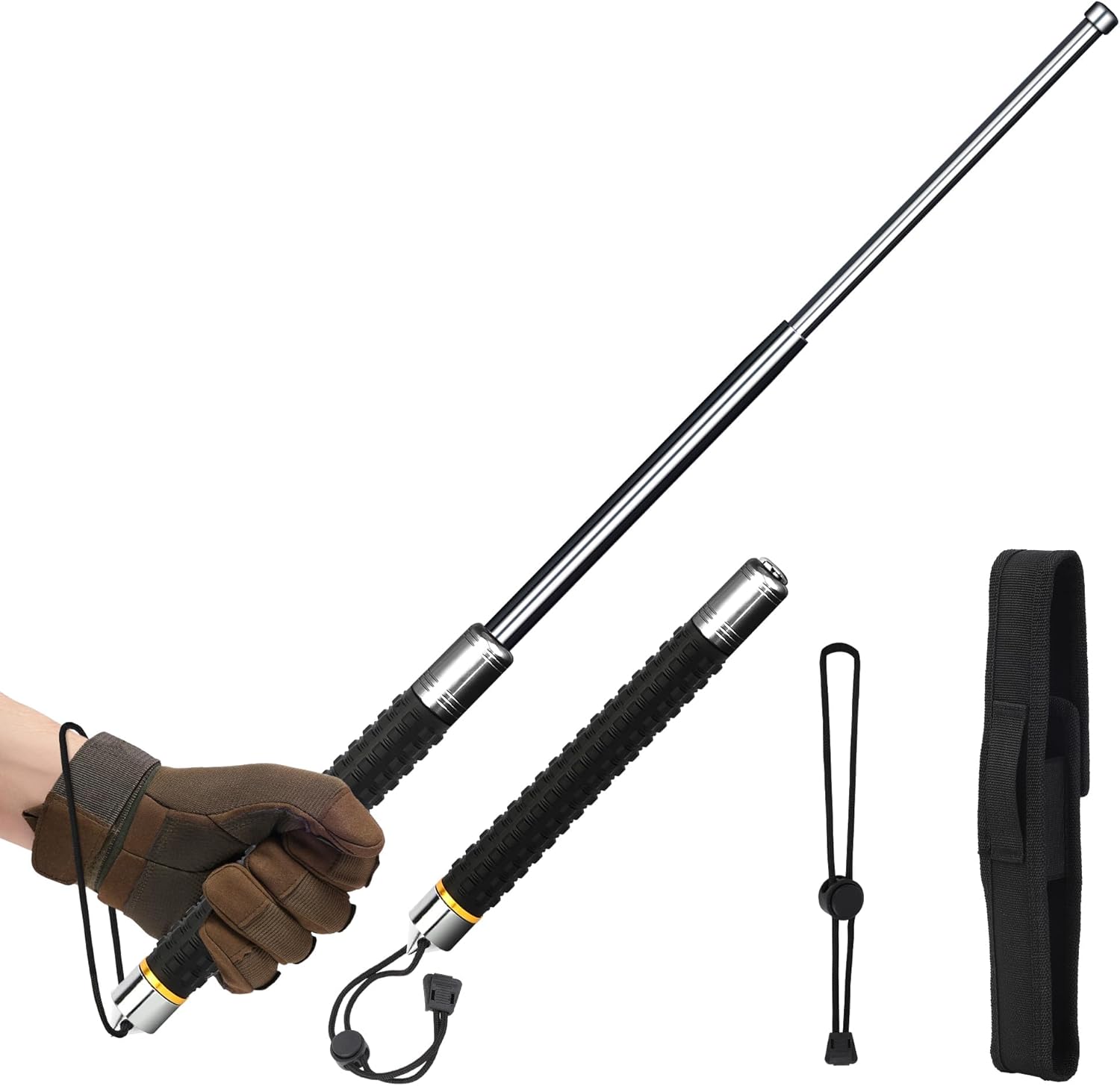 26 Inch Extendable Sticks Bation for Hiking Backpacking Durable Metal Smooth Extension Collapsible for School Work Totes